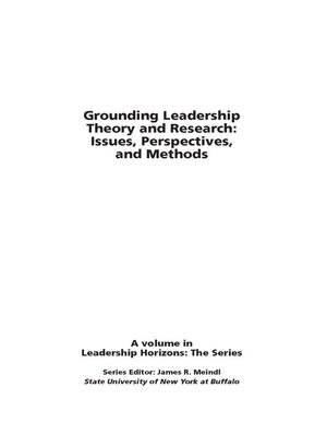 cover image of Grounding Leadership Theory and Research